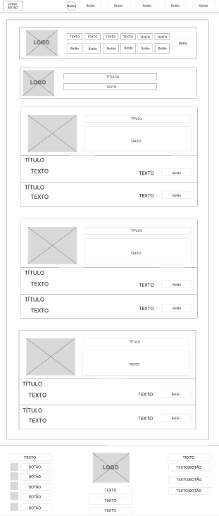 Wireframe realizado no programa Figma que mostra como será representada a página de Reservas dos Quartos